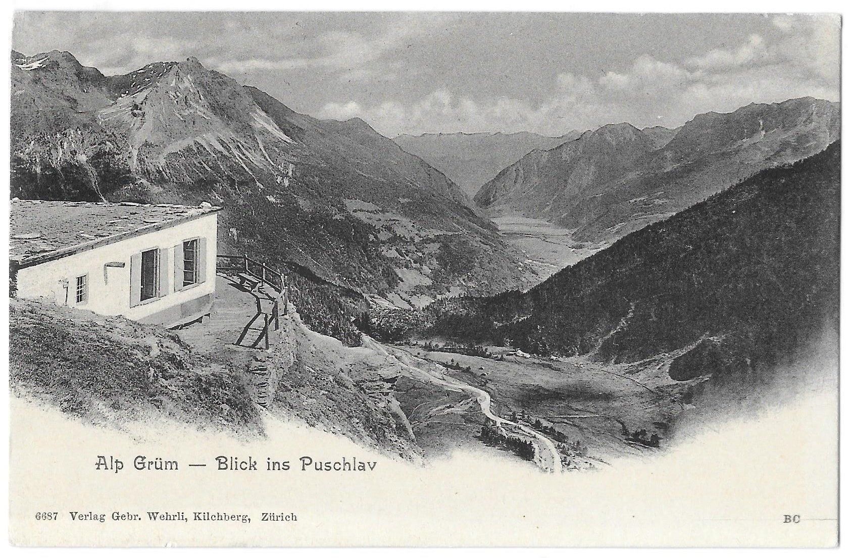 Cartoline postali: Alp Grüm Blick ins Puschlav – Usato da Olten venduto da clotaldi