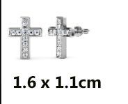 Orecchini pendenti & Orecchini a lobo: Ohrstecker, Kreuz mit Swarovski Elements – Nuovo e nell'imballaggio originale da Bottenwil venduto da anh_5brz 1