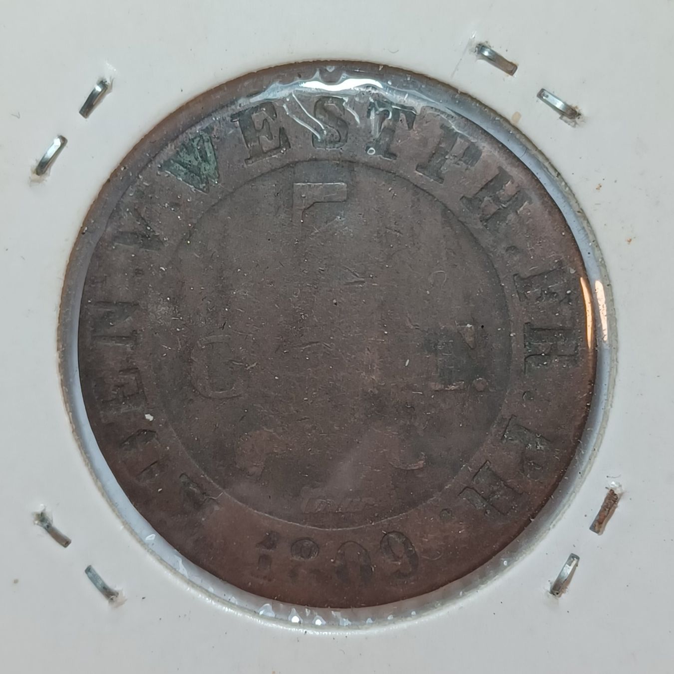 Tutti le monete: 5 Centimes 1809 Westfalen – Usato da Pfäffikon ZH venduto da Welt_Muenzen 1
