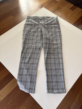 Men's H&M Skinny Fit Checked Trousers Size 46