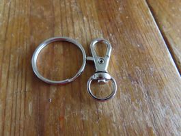 Karabinerhaken Klein mit Schlüsselring, je 80 Stück, Neu