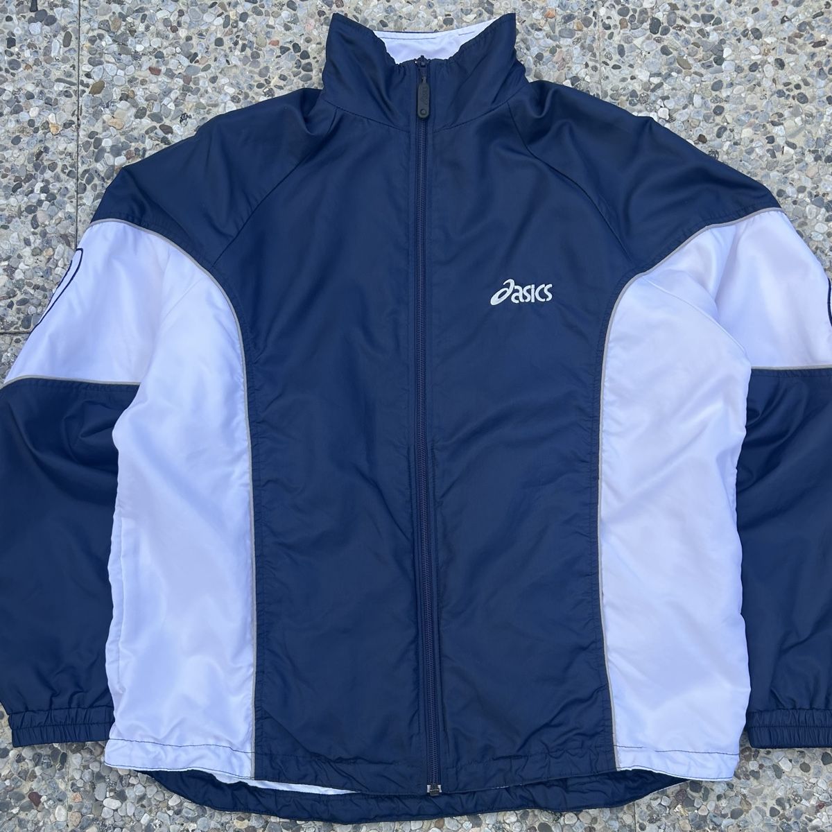 Asics Giacche: Vintage Asics Track Jacket Navy White – Usato da brent venduto da fukusapes 2