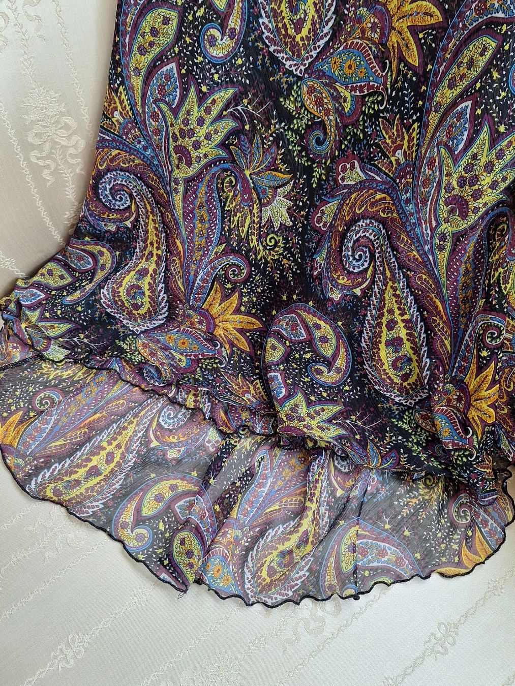Alba Moda Vestiti: Chiffon Sommerkleid von Alba – Usato da Rheinfelden venduto da Cleopatra2000 1
