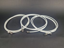3 x Wisi MK 76 A Koaxialkabel – 2 m F-Stecker