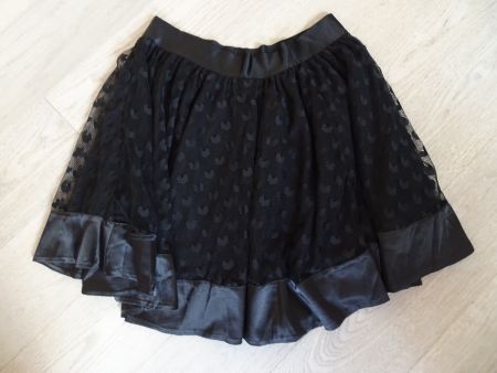 Tüll Rock mit Satin schwarz Gr. 42