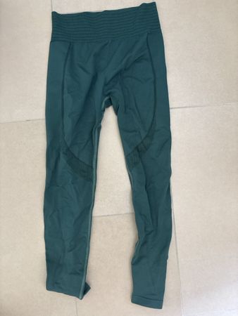 Dark Green Seamless Workout Leggings - Size M - H&M