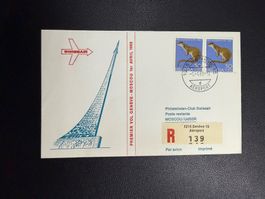 Swissair Erstflugbrief Genf-Moskau 1968