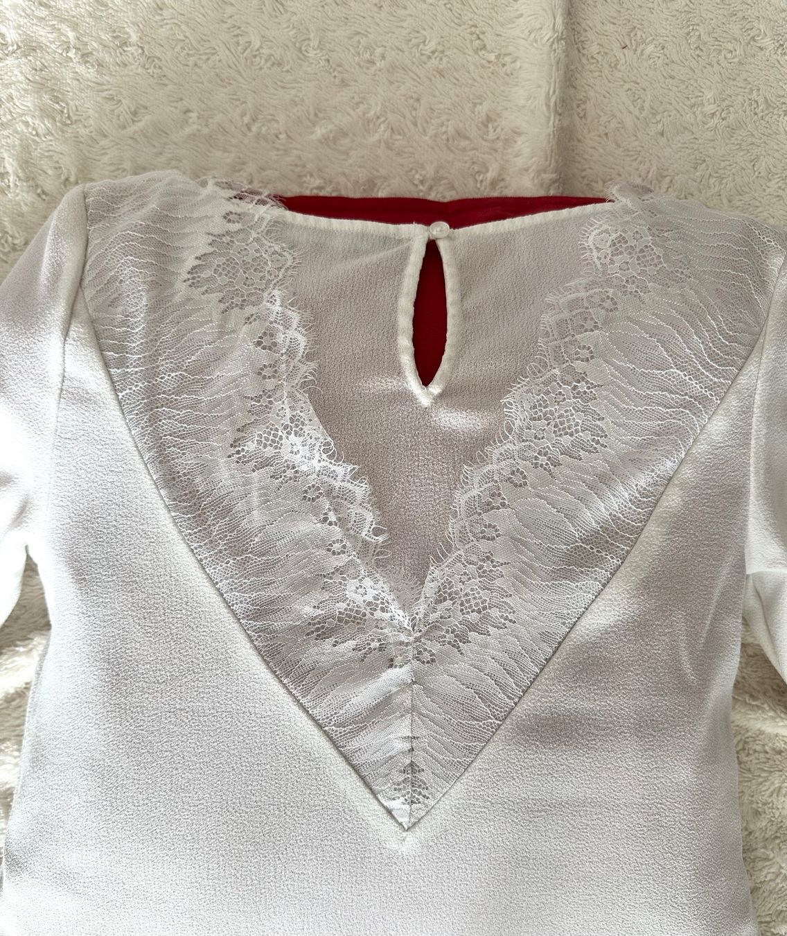 Max Mara Camicette: Max Mara Bluse cremeweiss mit Spitzendetails, Gr. S – Usato da Emmenbrücke venduto da little.treasures 4
