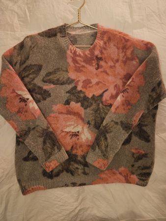 Sezane Pullover mit Blumenmuster, Grösse M