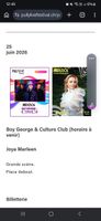 A vendre 2 billets pour Boy George & Culture Club, Joya Marl