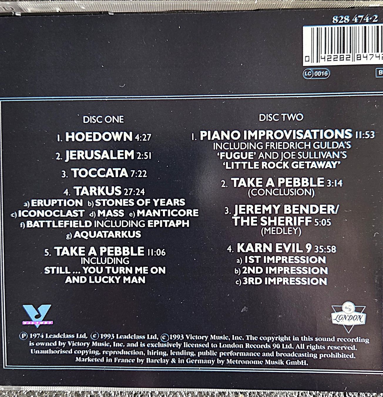 CD: Emerson, Lake & Palmer - Live Doppel-CD "Welcome back..." – Nuovo (secondo la descrizione) da Biberist venduto da Beaver58 2