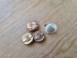 Jugendstil antike vergoldete Knöpfe Schmuck Lot um 1900