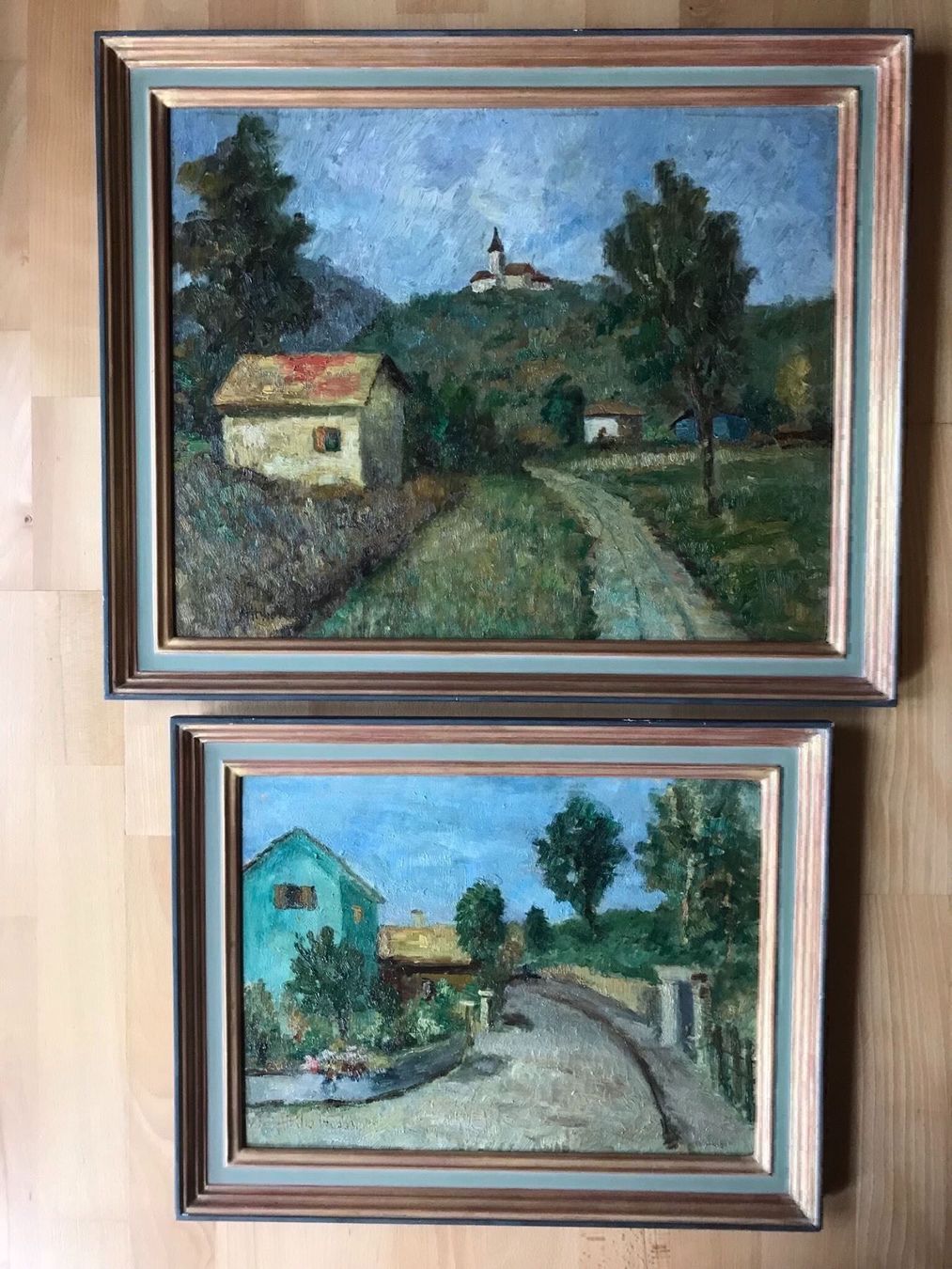 Tableaux: 2 Ölgemälde Landschaften Attilio Rossi – D'occasion à Rünenberg par Fendi02