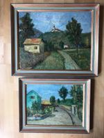 2 Ölgemälde Landschaften Attilio Rossi