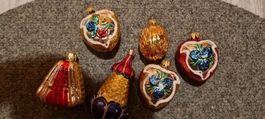 Vintage Christbaumkugel  Goldfarben, zum Aufhängen