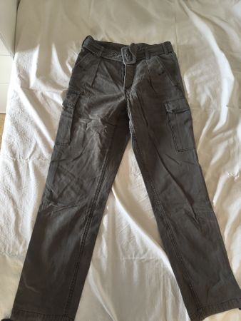 Cargo Hose Dorothee Vogel grau Baumwolle Grösse 36