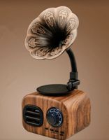 Retro Grammophon Bluetooth Lautsprecher, neu
