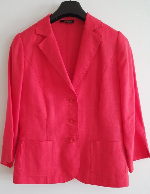 Giacche: Roter Leinen Blazer, Gr.38, wie NEU – Nuovo (secondo la descrizione) da Niederlenz venduto da clea50