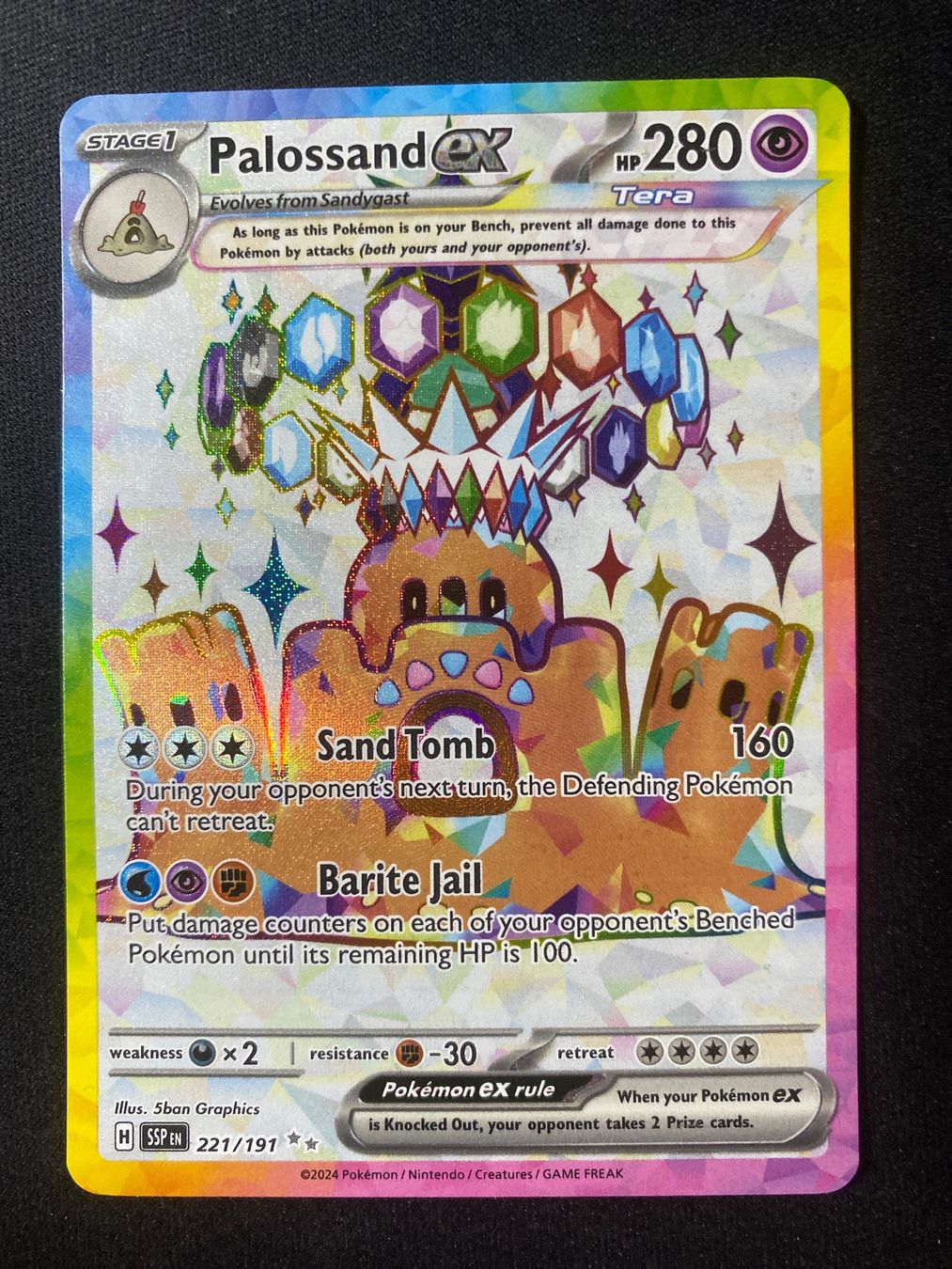 Pokémon Carte collezionabili: Palossand ex 221 - Colossand ex - Surging Sparks - EN – Nuovo (secondo la descrizione) da Hausen AG venduto da Shrade