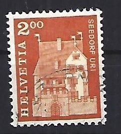 Tutti i francobolli: 1964 - Baudenkmäler - Schloss A Pro – Usato da Schaffhausen venduto da poststamp