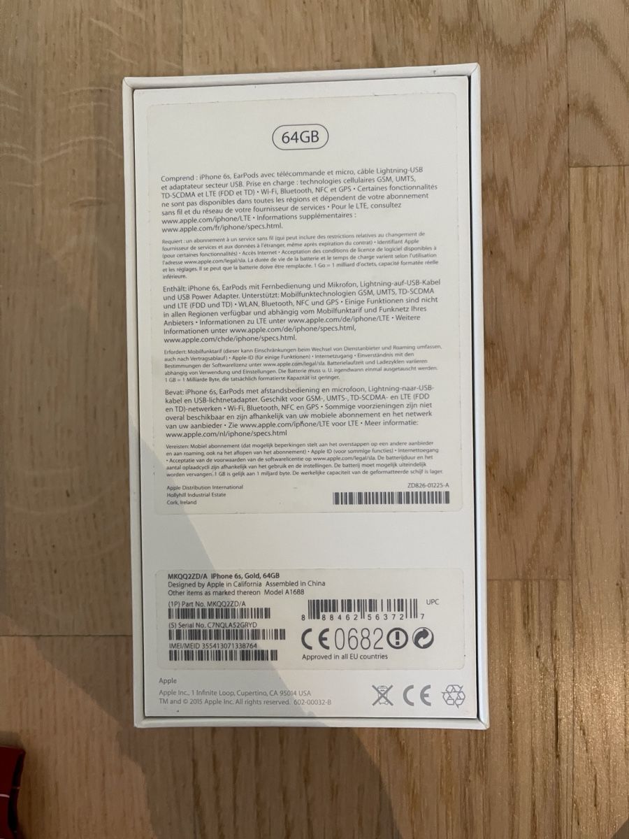 Apple Handys / Smartphones: Iphone 6S – Gebraucht aus Liestal von  1