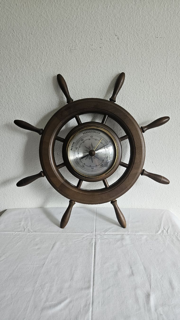 Altri elettrodomestici e apparecchi d’epoca: Vintage  Schiffsrad Uhr Barometer – Usato da Ettingen venduto da samiba