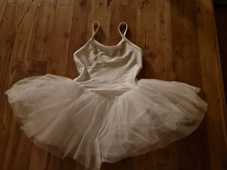 Ballettkleid mit Tutu, weiss, Gr14A