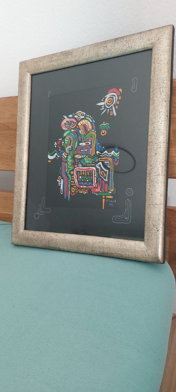 Dipinti: M.Casutt " Element " Kunstbild inkl. Rahmen – Usato da Rheinfelden venduto da Zottel3 2