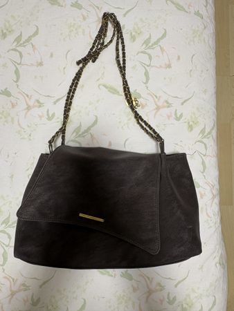 Damen Handtasche dunkelbraun mit Kettenträger gebrauchter