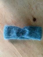 Stirnband gestrickt blau mit Knoten guter Zustand neuwertig