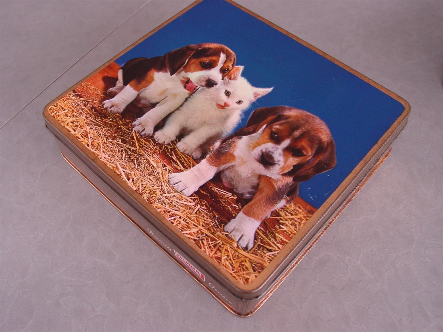 Altro in Decorazioni & Accessori: 2 Bisquit Blech Dosen Büchsen Hunde – Usato da Rothrist venduto da heinrich1966 2