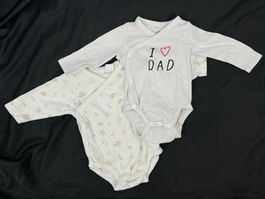 H&M Lot 2 pcs Body Bébé 1-2 mois