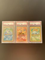Pokémon 1999 Base Set Unlimited Holo Starter Trio