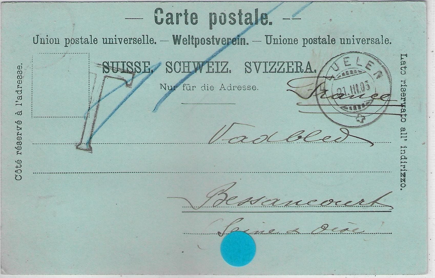 Cartoline postali: Gruss aus Flüelen - Mondschein-Litho – Usato da Ettingen venduto da Kartenplanet 1