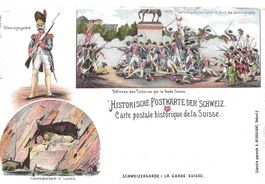 Luzern LU Historische Litho Schweizer Garde 1792 AK von1900