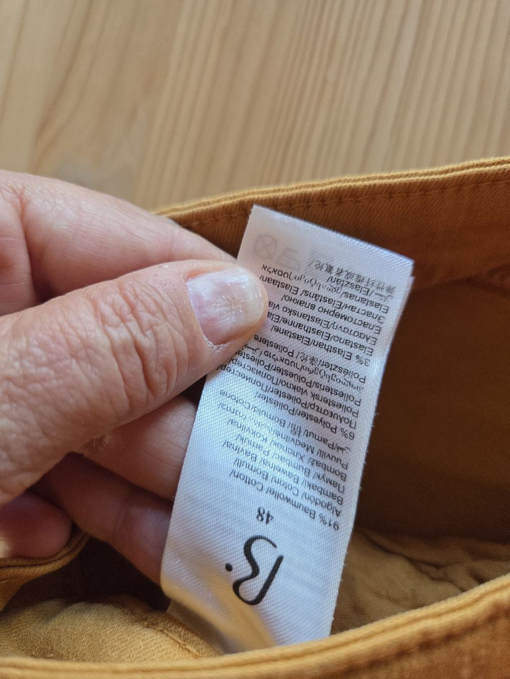 Bonita Pantaloni: hellbraun, senf, Baumwolle, Hose 48 – Usato da Liestal venduto da ITOlio 3