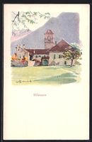 Villeneuve /VD, Ortspartie mit Kirche