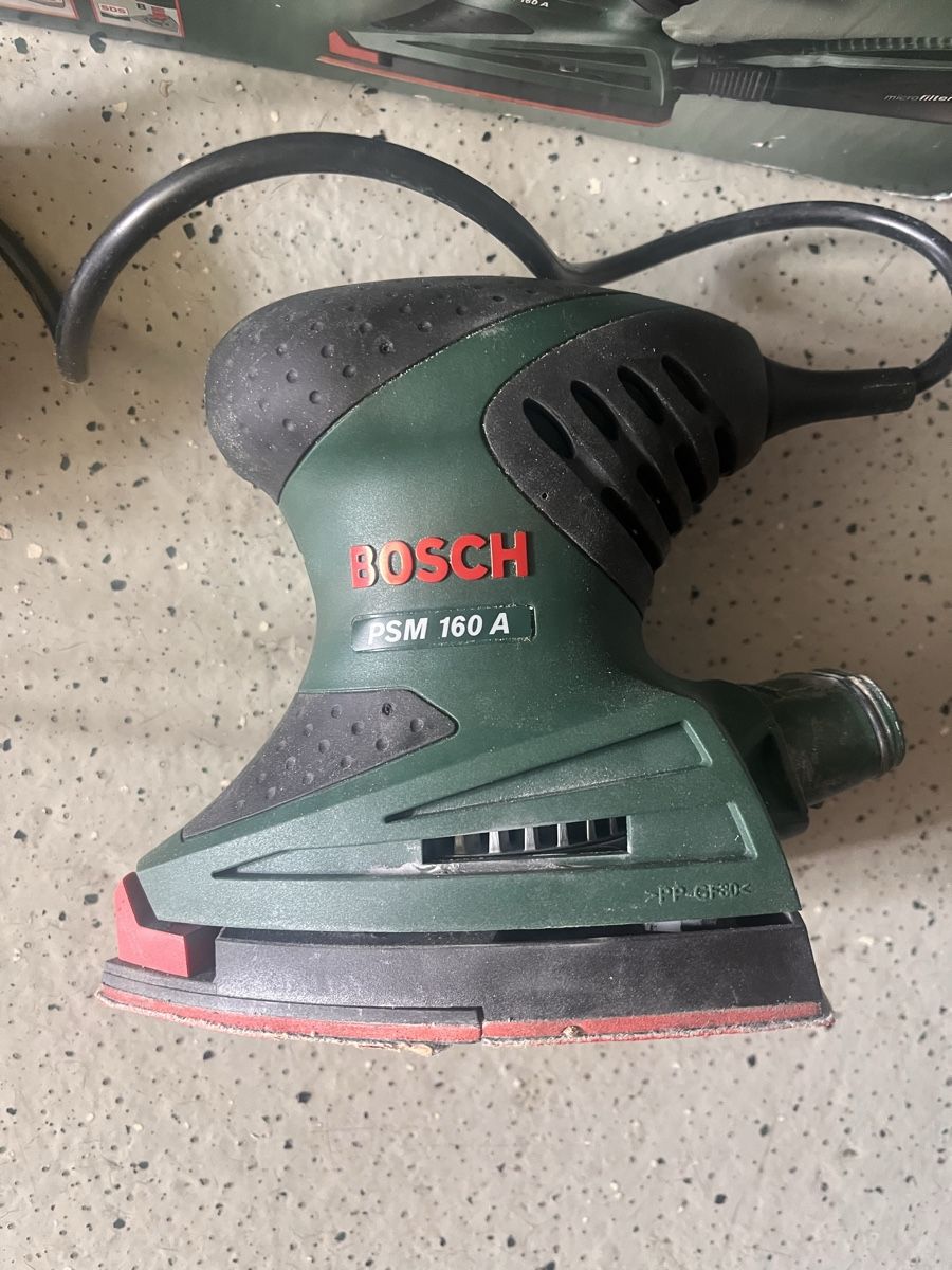 Bosch Smerigliatrici & Lucidatrici: Bosch PSM 160 A Sander - Great for Spring DIY Projects! 50 c – Usato da Fällanden venduto da wunschkind79 2