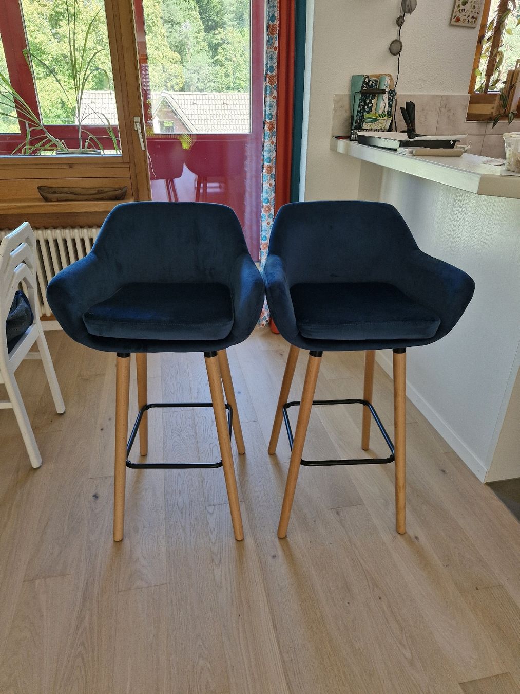 Stühle: Bahocker blau – Gebraucht aus Langnau am Albis von roc_58qq