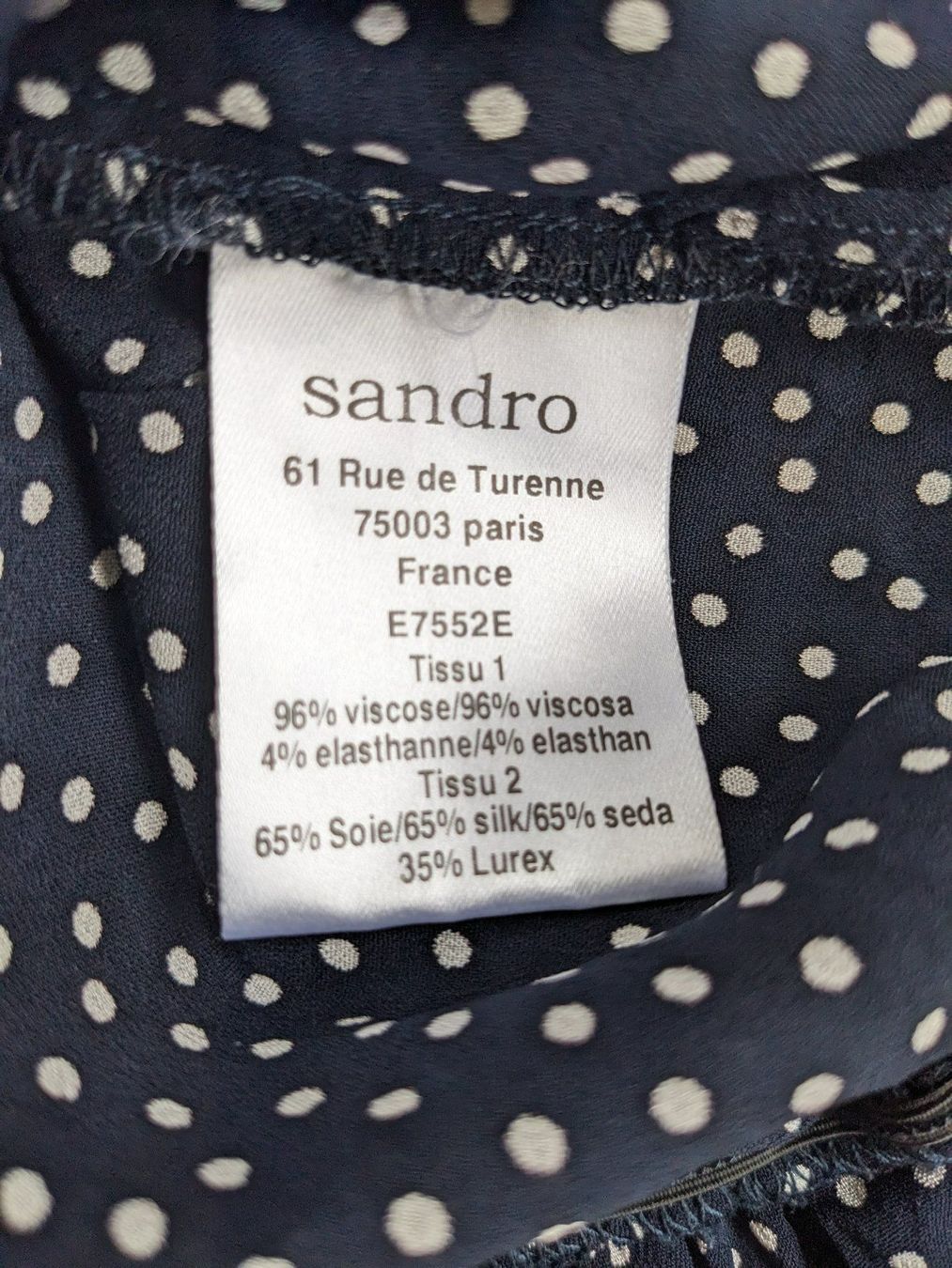 Sandro Camicette: Sandro Paris Bluse gr. 2 / S mit Applikation aus Seide – Usato da Lengnau AG venduto da Nathi88 4