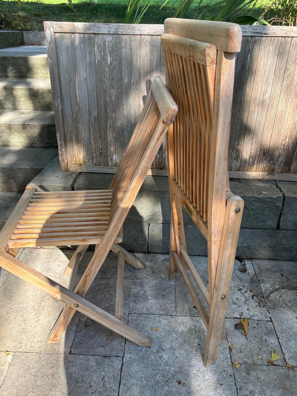 Chaises: 2 Teakholz Klappstühle – D'occasion à Grub SG par Nihonto66 2