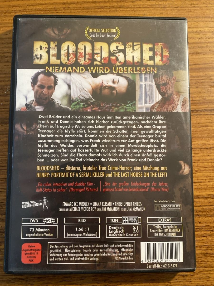 Alle DVDs: BLOODSHED DVD – Gebraucht aus Rüschlikon von Granulat204 1