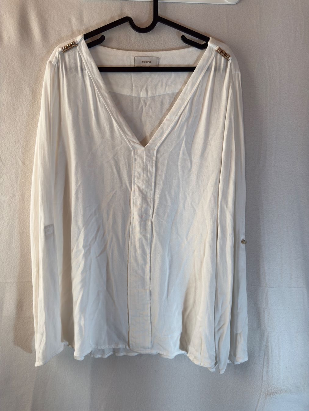 Zebra Camicette: weisse Bluse von Zebra Gr. L – Usato da Grosswangen venduto da second_hand_dress
