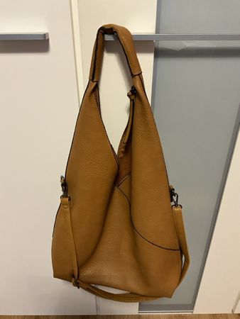 Damen Handtasche braun Schultertasche Kunstleder gebraucht