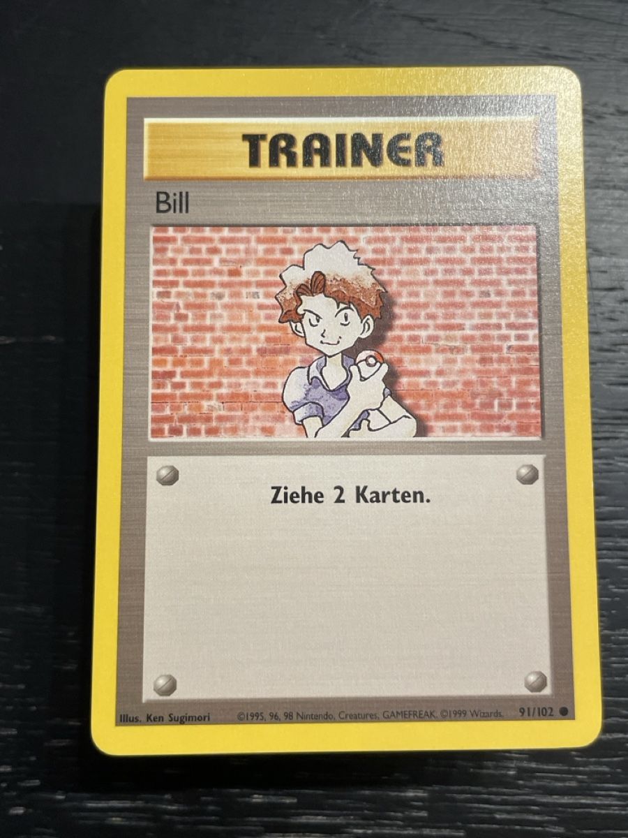 Pokémon Carte collezionabili: Pokemon Bill trainer base 91/102 vintage – Usato da Hugelshofen venduto da Suimosa