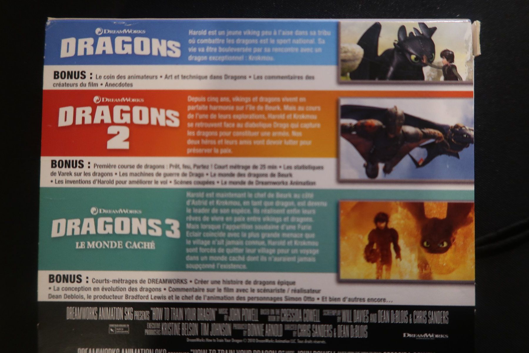 Tutti i DVDs: Coffret 3 Blu-rays DRAGONS – Usato da Porrentruy venduto da tupatup 3