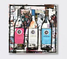 Sassicaia Pop Art Kunst - Vino Wein Modern Art - Funky Bild