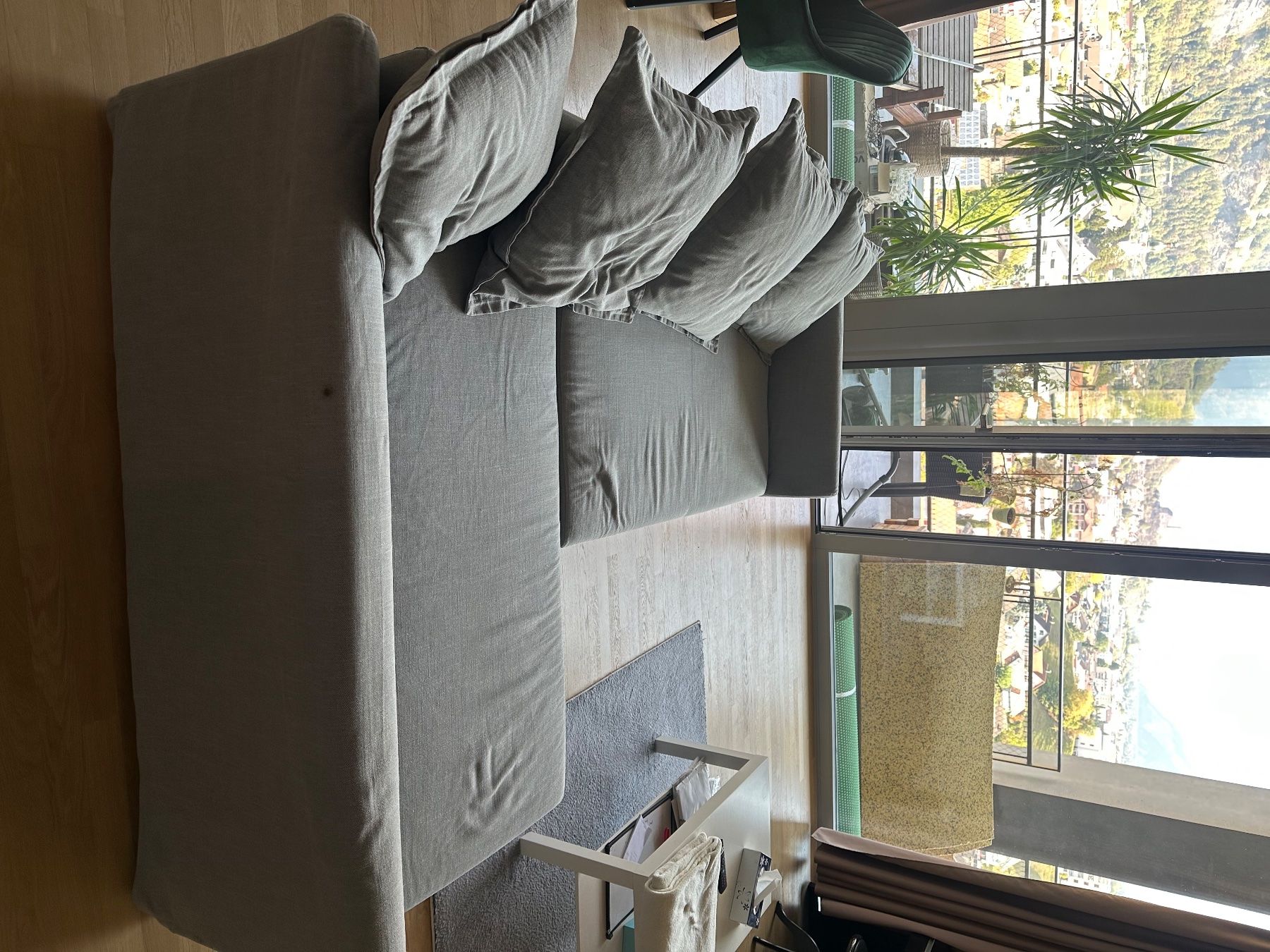Ikea Sofas: Corner sofa grey with chaise longue acceptable condition – D'occasion à Mels par mic_lz26 1