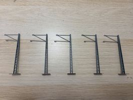 Sommerfeldt 5 x Mast für Fahrleitung H0