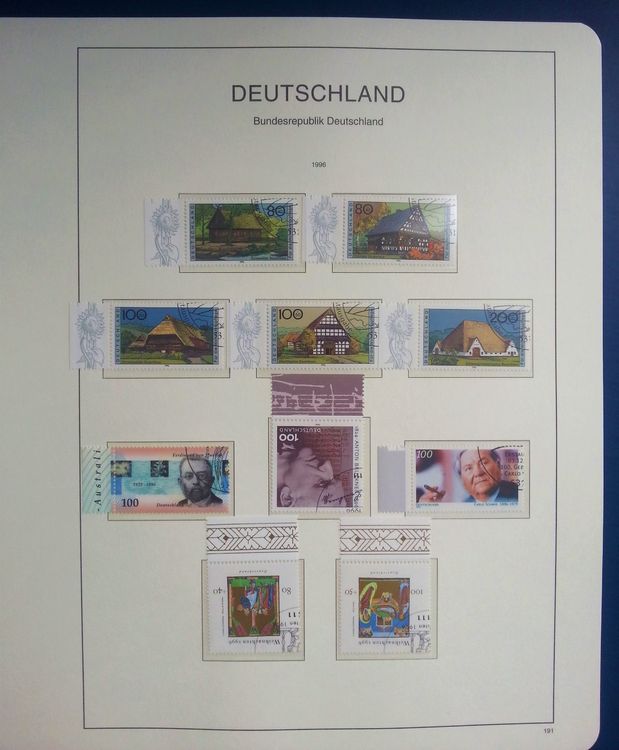 Briefmarken BRD Jahrgang 1996 fast komplett, gestempelt Kaufen auf